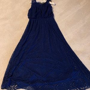 NWT Navy lace dress. Fully lined.